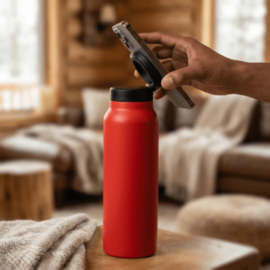 Magnetic Water Bottle with Mobile Holder – SUS 304 Stainless Steel 710ml