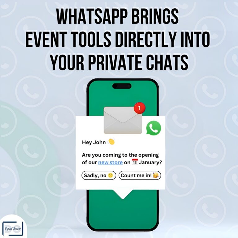 WhatsApp introduces event feature for individual chats